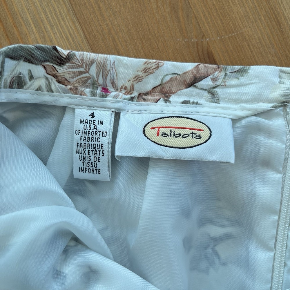 Vintage Talbots Skirt Size 4 Monkeys Jungle Lined Cotton USA MADE A Line Cute - Picture 12 of 15